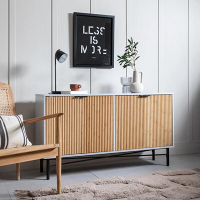 Nöa & Nani Noa & Nani Large Sideboard With Bamboo Style Doors In Grey Rokstorp - image 1