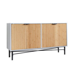Nöa & Nani Noa & Nani Large Sideboard With Bamboo Style Doors In Grey Rokstorp - thumbnail 5
