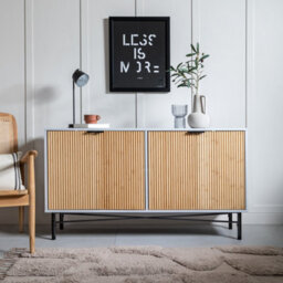 Nöa & Nani Noa & Nani Large Sideboard With Bamboo Style Doors In Grey Rokstorp - thumbnail 2