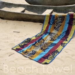 Geezy Beach Towel Cotton Polyester Lightweight Quickdry Sports Summer Super Absorbent - thumbnail 2