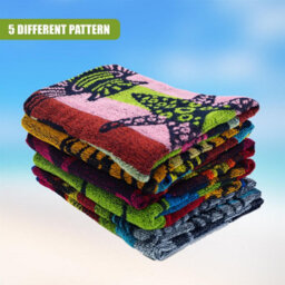 Geezy Beach Towel Cotton Polyester Lightweight Quickdry Sports Summer Super Absorbent - thumbnail 4