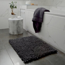 Allure Bath Fashions Jumbo Bobble Bath Mat - Non Slip, Luxury Deep Pile Bath Rug - Charcoal Grey - thumbnail 3