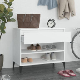 Berkfield Shoe Cabinet White 70X36X60 Cm Engineered Wood - thumbnail 3