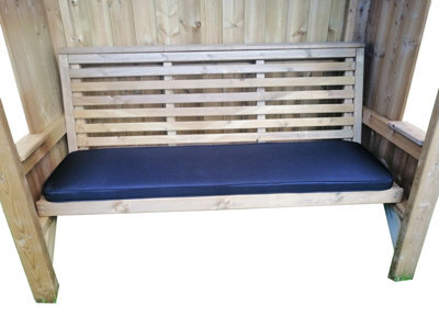 Buttercup Farm Luxury Piped Waterproof Seat Pads - Double Navy Cushion - Outdoor Cushion For Garden Furniture - image 1