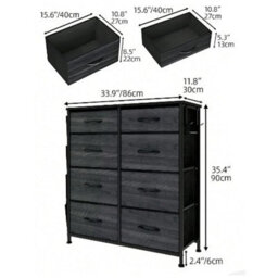 8 Drawers Bedroom Fabric Dresser Storage Drawers - thumbnail 3
