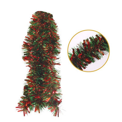 2M Christmas Die Cut Xmas Tree Tinsel - Silver - image 1