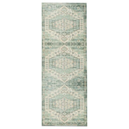 Bedlooms Ember Cashmere Rug 80X300Cm, Tribal Geometric Medallion, Anti Slip, Stain Resistant, Thick Extra Large Runner - thumbnail 1