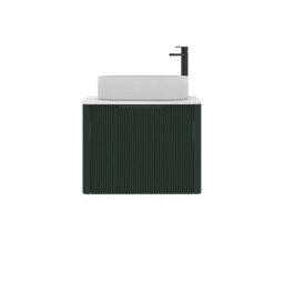 Royal Bathrooms Avenza 600mm Deep Moss Green Wall Hung Bathroom Countertop Vanity Unit 1 Drawer With Lyon Basin - thumbnail 6