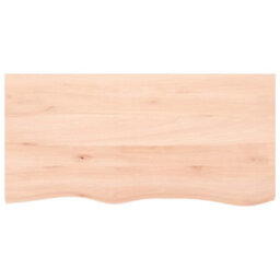 Berkfield Wall Shelf 100X50X4 Cm Untreated Solid Wood Oak - thumbnail 2