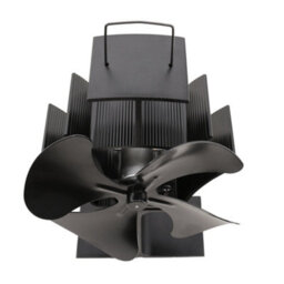 Sundaze Black Eco Friendly 4 Blade Stove Fan Heat Powered Log Wood Burner Top Fan With Usb - thumbnail 4
