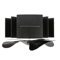 Sundaze Black Eco Friendly 4 Blade Stove Fan Heat Powered Log Wood Burner Top Fan With Usb - thumbnail 5