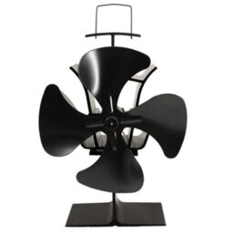 Sundaze Black Eco Friendly 4 Blade Stove Fan Heat Powered Log Wood Burner Top Fan With Usb - thumbnail 3