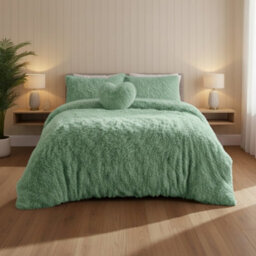 Super Fluffy Duvet Cover Ultra Soft, Cloud-Like Comfort Snug Sleep Green - thumbnail 1