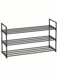 LEDREM 3-Tier Shoe Rack, Shoe Storage Organiser, Metal Storage Rack, Fits 12 To 15 Pairs Of Shoes, Stackable Shoe Shelf - thumbnail 8
