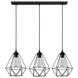 Luminosa Lighting Luminosa Karo Straight Bar Pendant Ceiling Light Black 78Cm - thumbnail 4