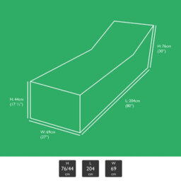 Oxbridge Grey Sun Bed/sun Lounger Waterproof Outdoor Garden Furniture Cover - thumbnail 5