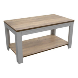 Avf  90Cm X 50Cm Whitesands Coffee Table (Satin Grey & Wood)