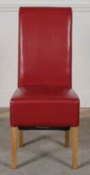 That's Furniture Montana Burgundy Leather Dining Chairs For Dining Room Or Kitchen - thumbnail 2