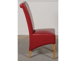 That's Furniture Montana Burgundy Leather Dining Chairs For Dining Room Or Kitchen - thumbnail 3