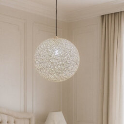 CGC Lighting Cgc Clara Cream Large 40Cm Round Globe Rattan Weave Lampshade