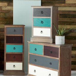 Pacific Lifestyle Multicoloured Wood 3 Drawer Unit - thumbnail 2