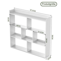 7 Cube Wooden Bookcase Shelving Display Shelves Storage Unit Wood Shelf - thumbnail 2