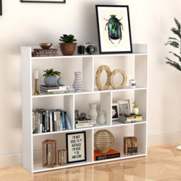 7 Cube Wooden Bookcase Shelving Display Shelves Storage Unit Wood Shelf - thumbnail 1