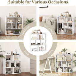 7 Cube Wooden Bookcase Shelving Display Shelves Storage Unit Wood Shelf - thumbnail 8