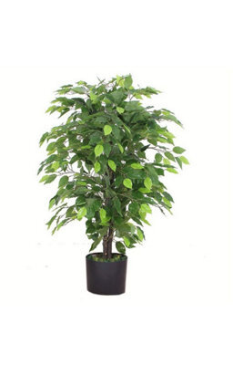 Dyzi Artificial Ficus Tree Natural Trunk 90Cm Indoor Plant - image 1
