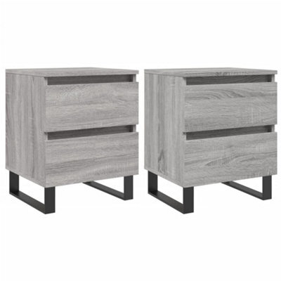 Berkfield Elegant Bedside Cabinets 2 Pcs Grey Sonoma 40X35X50 Cm Engineered Wood - image 1
