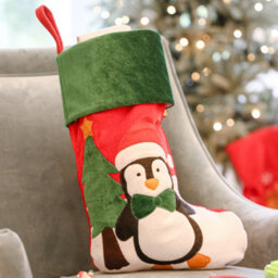 Dibor Velvet Penguin Xmas Christmas Gift Bag Christmas Stocking For Kids