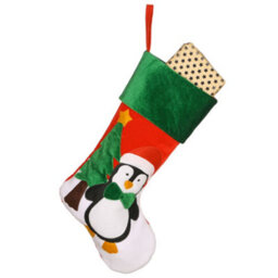 Dibor Velvet Penguin Xmas Christmas Gift Bag Christmas Stocking For Kids - thumbnail 2
