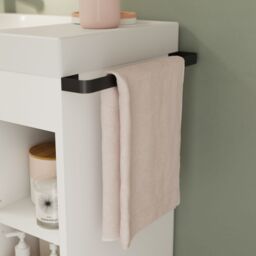 GoodHome Maza White Freestanding Vanity Unit & Basin Set - Includes Black Towel Rail (W)650mm (H)820mm - thumbnail 9
