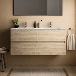 Ideal Standard Eurovit+ 1200mm Wall Mounted Vanity Unit With 4 Drawers In Natural Oak - thumbnail 2
