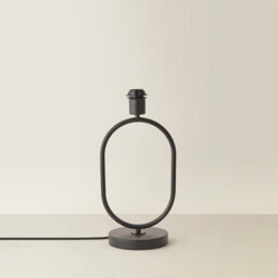 Valuelights Antonia Matte Black Metal Oval Stem Table Lamp Base - thumbnail 2
