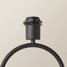 Valuelights Antonia Matte Black Metal Oval Stem Table Lamp Base - thumbnail 3