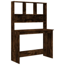 Berkfield Desk With Shelves Smoked Oak 102X45X148 Cm Engineered Wood - thumbnail 2