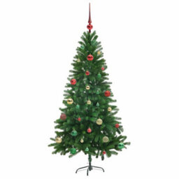 Vidaxl Christmas Tree With 150 Leds With Stand Green 150 Cm Pe - thumbnail 6