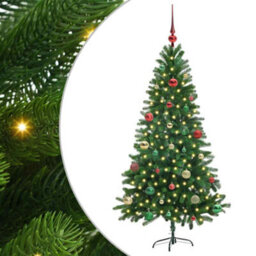Vidaxl Christmas Tree With 150 Leds With Stand Green 150 Cm Pe - thumbnail 2