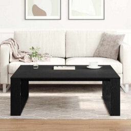 Berkfield Black Oak Coffee Table - 100X100X35 Cm Made From Engineered Wood - thumbnail 4