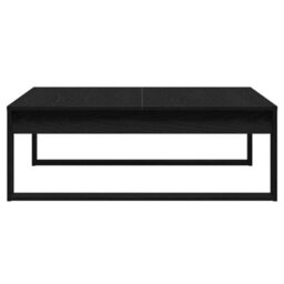 Berkfield Black Oak Coffee Table - 100X100X35 Cm Made From Engineered Wood - thumbnail 7