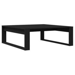 Berkfield Black Oak Coffee Table - 100X100X35 Cm Made From Engineered Wood - thumbnail 2
