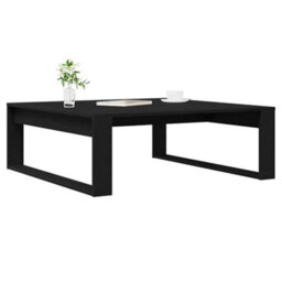 Berkfield Black Oak Coffee Table - 100X100X35 Cm Made From Engineered Wood - thumbnail 3