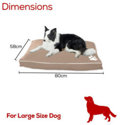 istyle mode Super Soft Cosy Beige Large Dog Beds Cushion Water Resistant Mattresses Washable Zipped Cover With Cushion - thumbnail 5