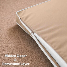 istyle mode Super Soft Cosy Beige Large Dog Beds Cushion Water Resistant Mattresses Washable Zipped Cover With Cushion - thumbnail 3