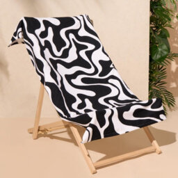 OHS Swirl Large Towel Bath Quick Dry Summer Travel Microfibre Absorbent Swim Holiday - thumbnail 2