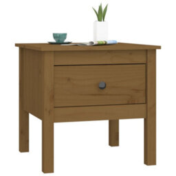 Walplus Side Tables 2 Pcs Honey Brown 50X50X49 Cm Solid Wood Pine - thumbnail 6