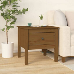 Walplus Side Tables 2 Pcs Honey Brown 50X50X49 Cm Solid Wood Pine - thumbnail 4