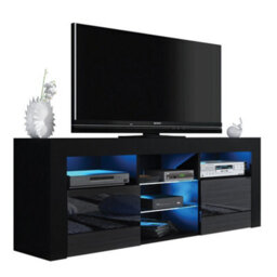 Tv Unit 145Cm Sideboard Cabinet Cupboard Tv Stand Living Room High Gloss Doors - thumbnail 3
