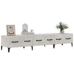 Berkfield Tv Cabinet Concrete Grey 150X34,5X30 Cm Engineered Wood - thumbnail 4